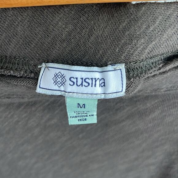 Susina cotton polyester blend elastic waist knit tulip hem wrap maxi skirt sz M - Picture 4 of 7